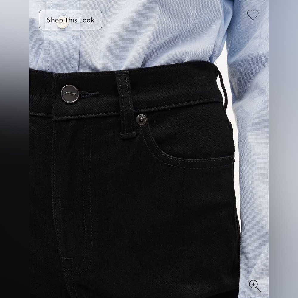 J.Crew Tall slim-wide jean in black rinse - Picture 3 of 11